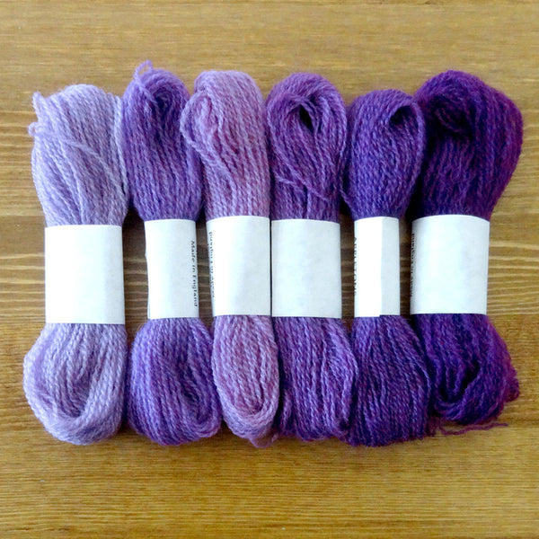 Crewel Wool Color Range, “Bright Mauve”