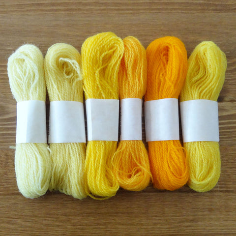 Crewel Wool Color Range, “Bright Yellow”