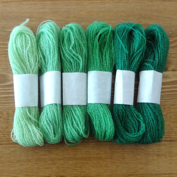 Crewel Wool Color Range, “Leaf Green”
