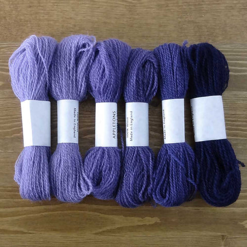 Crewel Wool Color Range, “Purple”