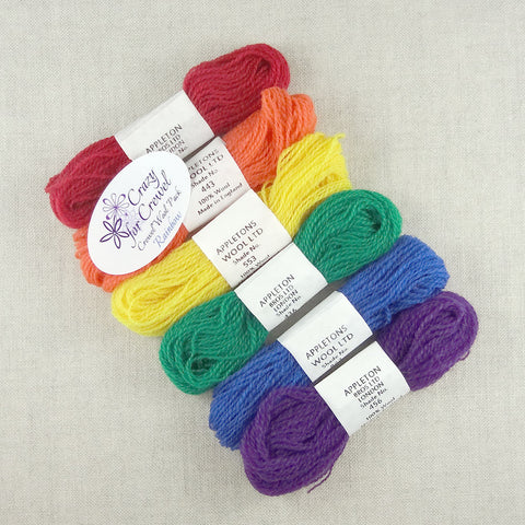 Crewel Wool Color Pack, “Rainbow”