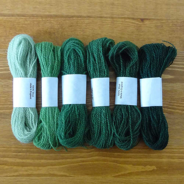 Crewel Wool Color Range, “Sea Green”