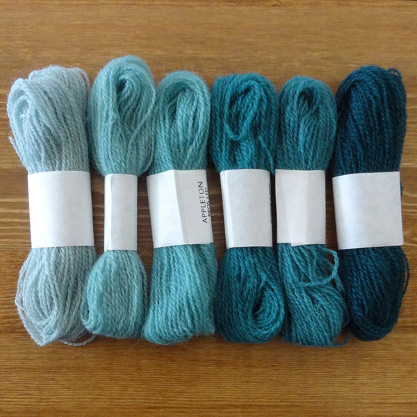 Crewel Wool Color Range, “Sky Blue”