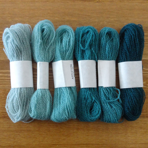 Crewel Wool Color Range, “Sky Blue”