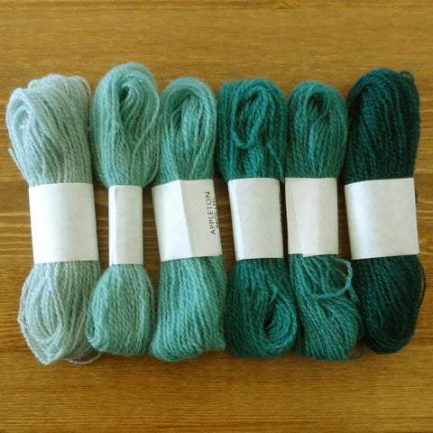 Crewel Wool Color Range, “Turquoise Blue”