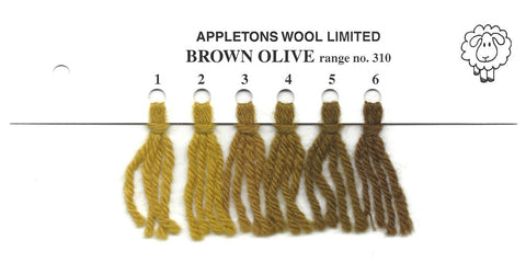 Appletons Wool Brown Olive
