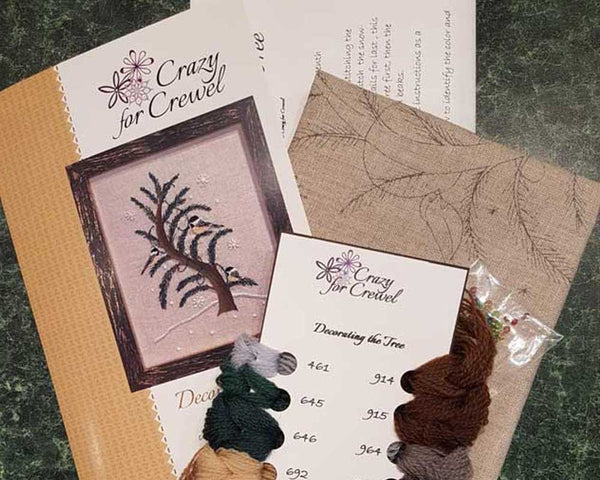 Decorating the Tree Crewelwork Embroidery Kit