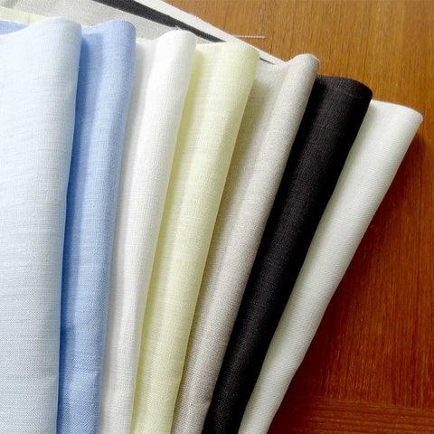 This fine embroidery linen is available in 9 colors and 5 sizes. This Embroidery linen is 100% medium weight pure linen.