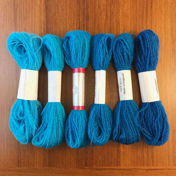 Crewel Wool Color Range, “Kingfisher Blue”