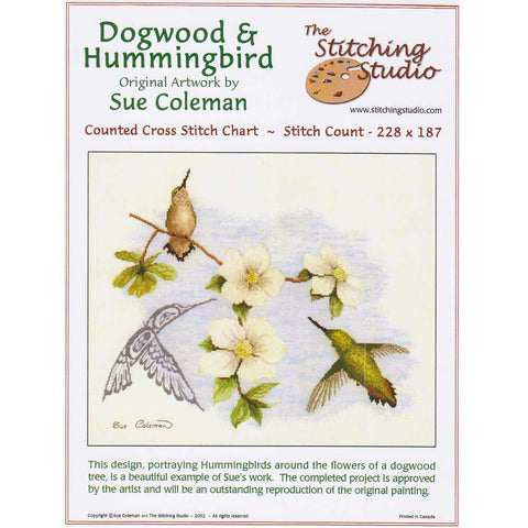 The Stitching Studio Dogwood and Hummingbird