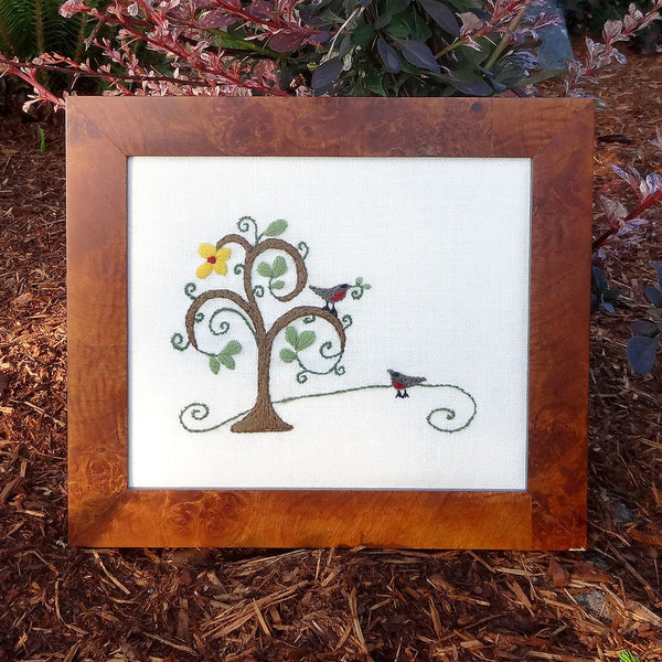 Crazy For Crewel Swirly Tree Crewelwork Embroidery Kit