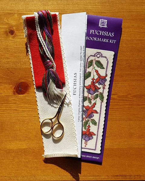 Fuchsias Bookmark Cross Stitch Kit