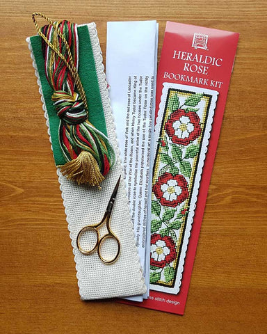 Heraldic Rose Bookmark Cross Stitch Kit