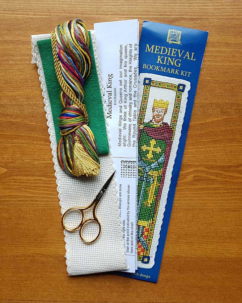 Medevil King Bookmark Cross Stitch Kit