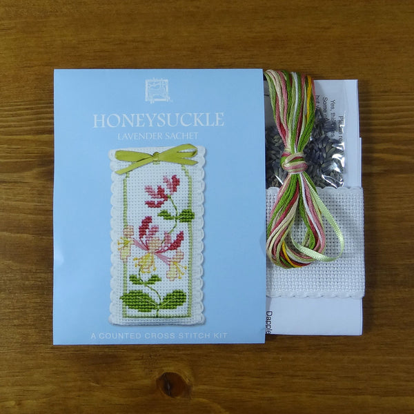 Honeysuckle Cross Stitch Lavender Sachet Kit