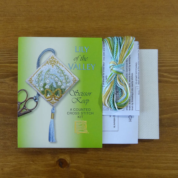 Lily of the Valley Cross Stitch Scissor Keep Kit