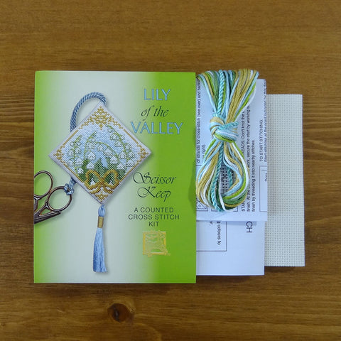 Lily of the Valley Cross Stitch Scissor Keep Kit