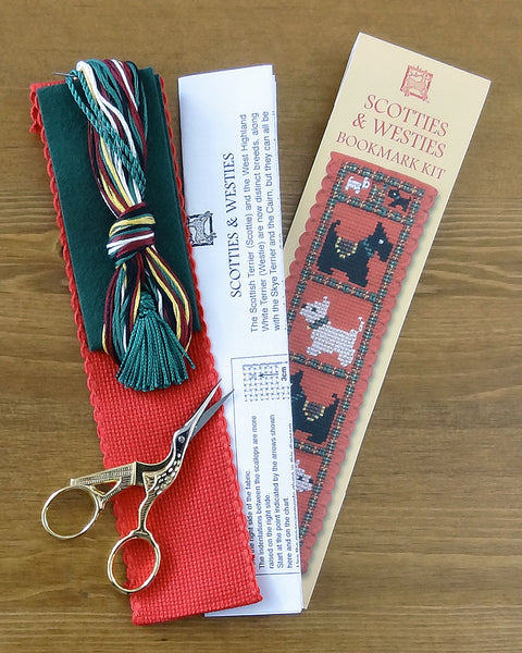 Scotties & Westies Cross Stitch Bookmark Kit