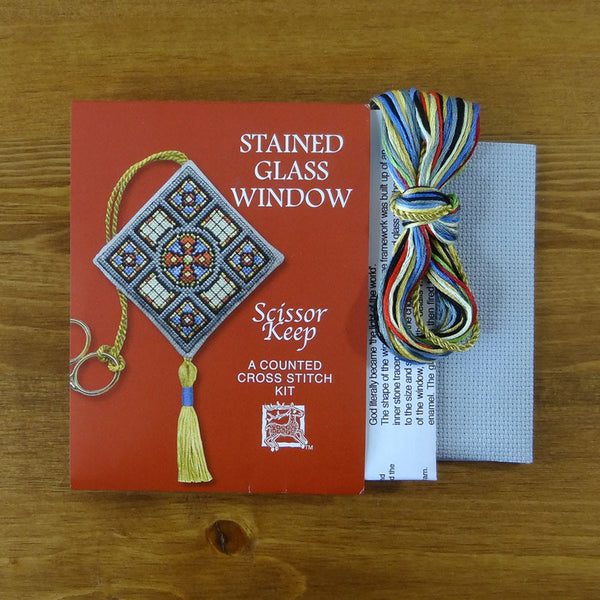 Stained Glass Window Cross Stitch Scissor Keep Kit